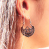 Boucles d'oreilles ethniques pendantes Katopeka argent