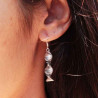 Boucles d'oreilles pendantes tortilles en argent