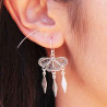 Boucles traditionnelles Indiennes filigranes d'argent