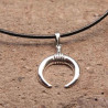Collier Viking totem cornes argent