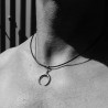 Collier homme pendentif cornes Viking argent