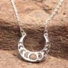 Collier Luna croissant de lune ajouré argent
