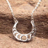 Collier ras de cou fantaisie croissant de lune argent