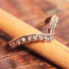 Bague Africaine en V estampée en argent