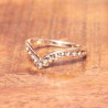 Bague en V estampée en argent
