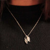 Collier fantaisie âmes soeurs en argent