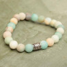 Bracelet fantaisie Ainia en perles d'amazonite et argent