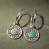Boucles Mirna anneaux argent et breloque celtique turquoise