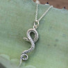 Pendentif serpent mythique Adelinda  en argent