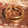 Bague de pouce Milla ouverte ajourée en argent doré