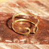 Bague de pouce Milla ouverte ajourée en argent doré