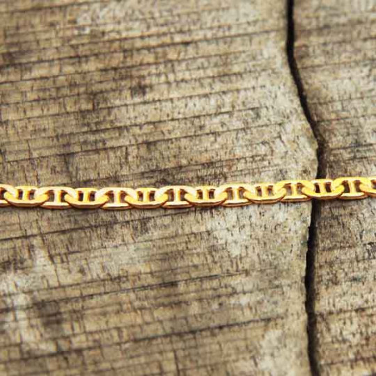 Collier Toggle En Argent Plaqué Vieilli - Mailles Marines Avec étoile, Style Nautique, Neuf Sans Emballage