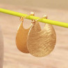 Boucles d'oreilles fantaisie dorées originales pour femme