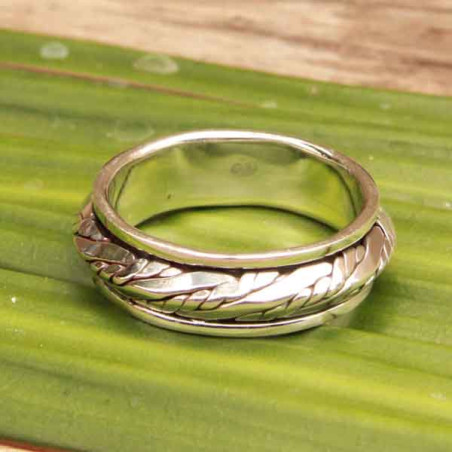 Bague tournante antistress Minlho en argent massif pour homme