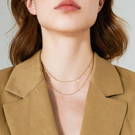 Collier Vintage Torsadé Chaînes Dorées Et Argentées – Fermoir Décoratif – Occasion Bon état (usure Légère)