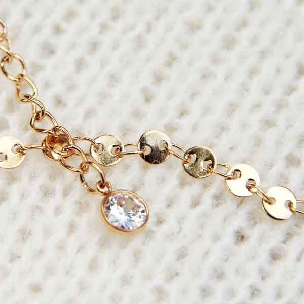 Bracelet De Cheville Magnétique En Titane Doré Pour Femme - Aimants Puissants 24 Cm, Élégant Et Confortable