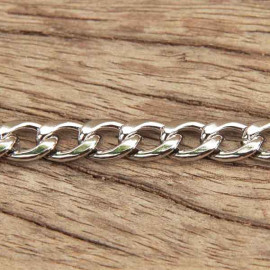 Chaîne homme maille gourmette taille moyenne 6 mm