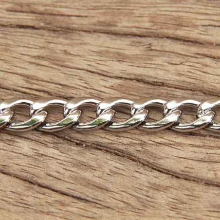 Chaîne homme maille gourmette taille moyenne 6 mm