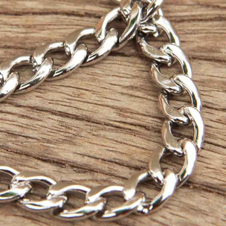 Chaîne homme maille gourmette taille moyenne 6 mm