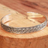 Bracelet argent Wako jonc tresse tribale pour homme