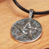 Collier Homme Salomon médaillon Pentagramme en argent massif