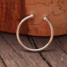 Bague fantaisie Lina ouverte boules argent