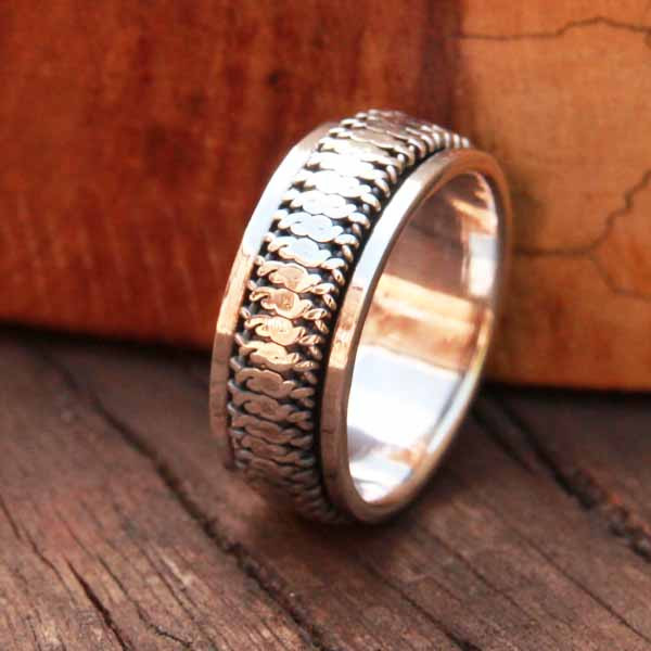 Bague argent anneaux croisés oxyde de zirconium hyper tendance
