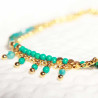Bracelet fantaisie Séréna Laiton doré turquoise howlite