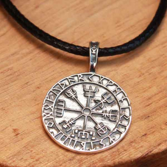 Collier Viking Thorin médaillon  pentacle de Jupiter en argent