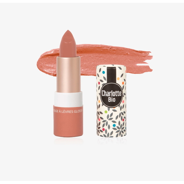 Rouge à Lèvres Nude Moka Glossy de la marque Charlotte Bio