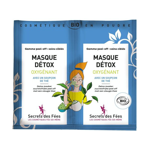 Masque visage Peel-off Détox en poudre Secrets Des Fées (lot de 2 masques)