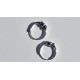 Boucles d'oreilles créoles javanaises 12 mm boule argent