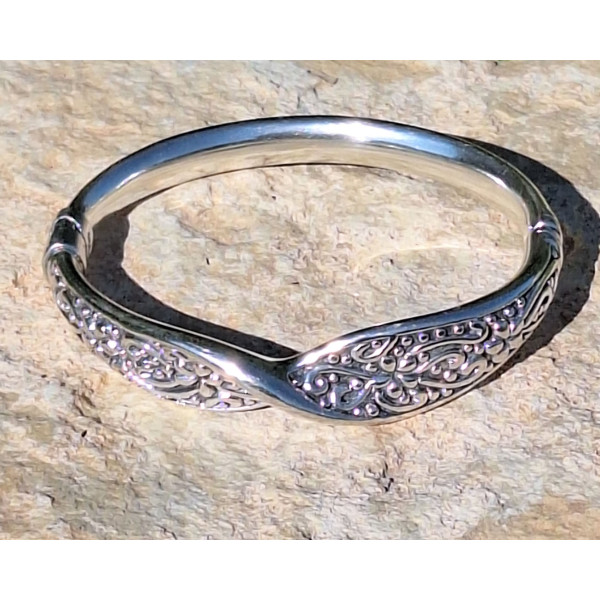 Bracelet Zomba en Argent  avec Fermoir Aimanté