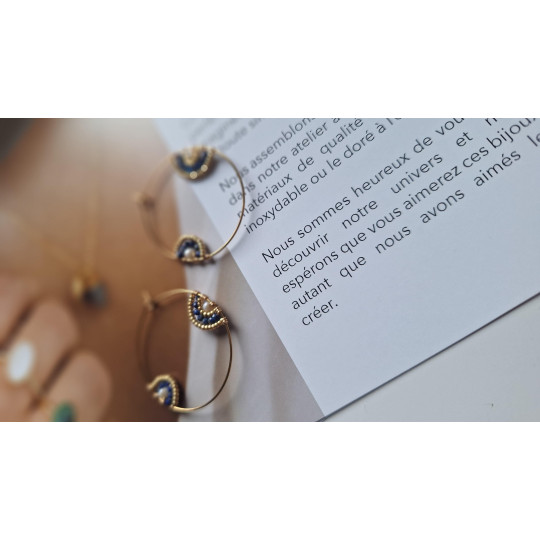 Boucles d'oreilles artisanales Lola made in France