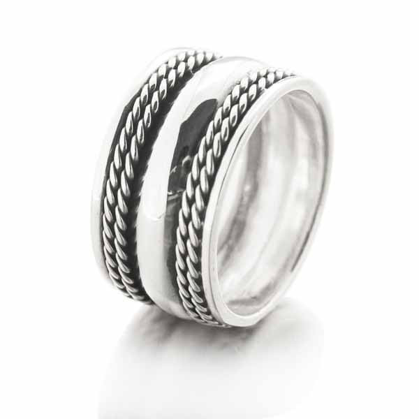 Bague anneau large Kolaka pour homme