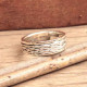 Anneau tribal tressé Minhaï en argent