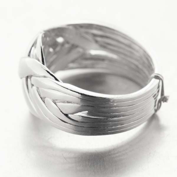 Bague argent alliance Turque ou bague "Puzzle" 8 bandes