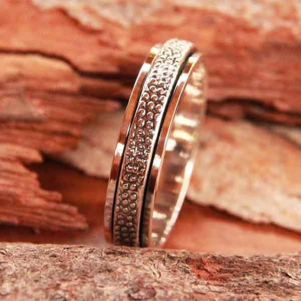 Anneau tournant antistress Paolo en argent