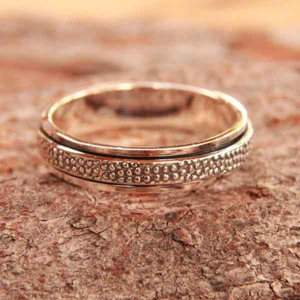 Anneau tournant antistress Paolo en argent