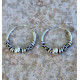 Boucles d'oreilles créoles tribales en argent de 15mm