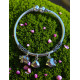 Bracelet jonc enfant ou ado argent breloques poisson, éléphant, coquillage