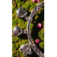 Bracelet jonc enfant ou ado argent breloques poisson, éléphant, coquillage