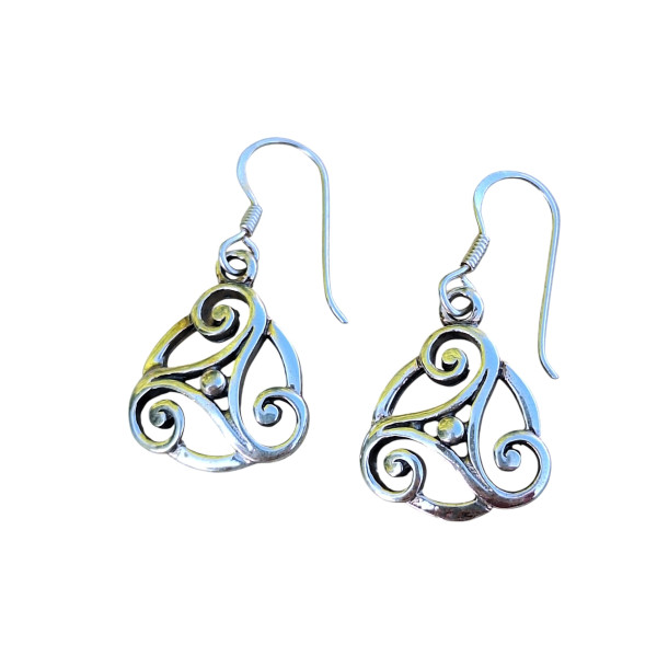 Boucles d'Oreilles Triskel en Argent 925 – Élégance Celtique