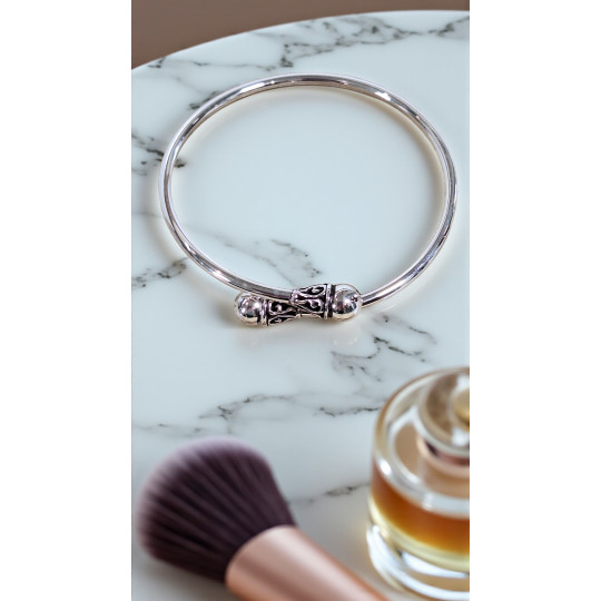 Bracelet Bango argent  tête sculptée