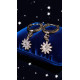 Boucles d'oreilles Flocon de neige en argent