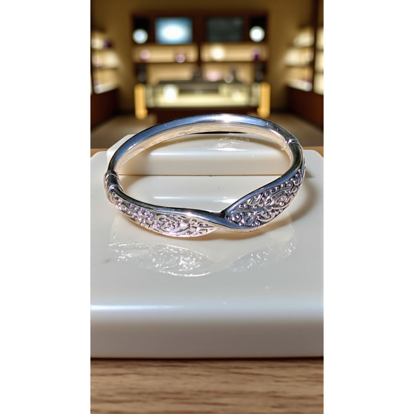 Bracelet Zomba en Argent  avec Fermoir Aimanté