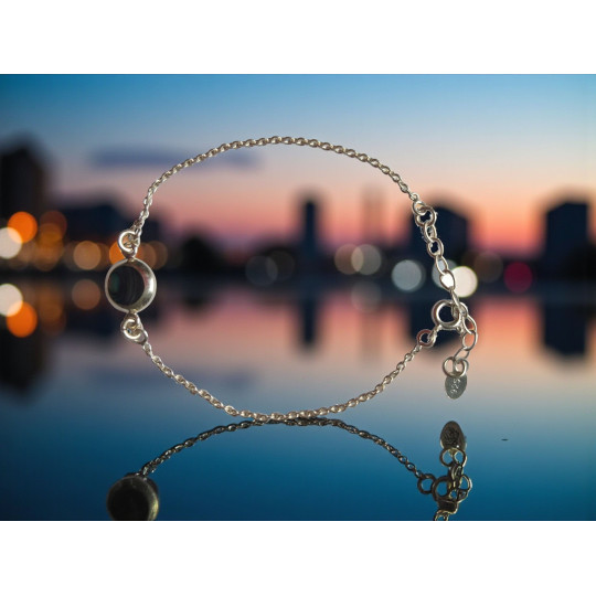 Bracelet Zion avec pierre de Bali en argent