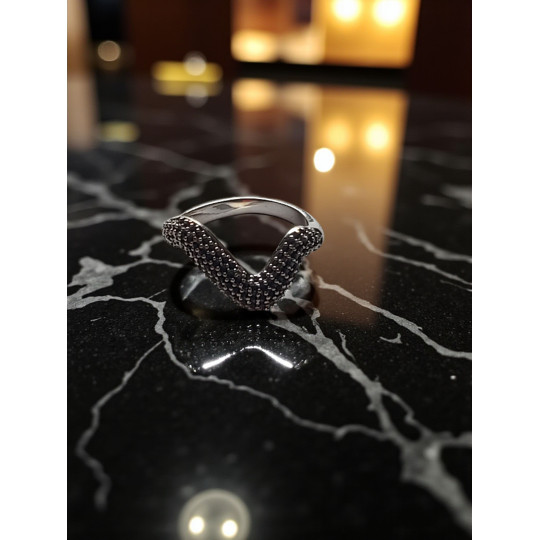 Bague Voöris en Argent 925 en forme de V (serpent sans tête)