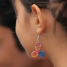 Boucles d'oreilles fantaisie ethniques colorées Aruba