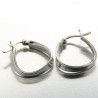 Boucles d'oreilles créoles argent torsadées en U